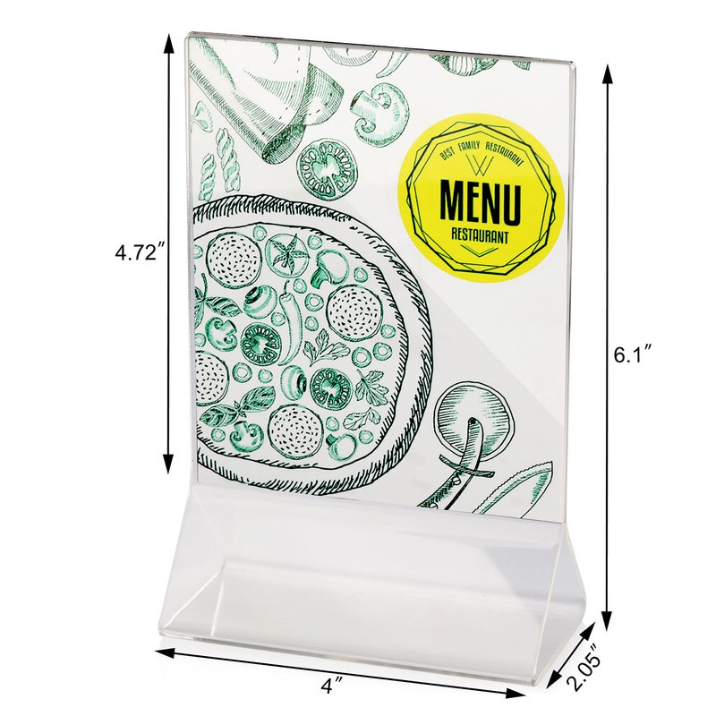 New Star Foodservice 22940 Acrylic Table Menu Card Holder, 4 by 6-Inch, Clear, Set of 12 - Image 4