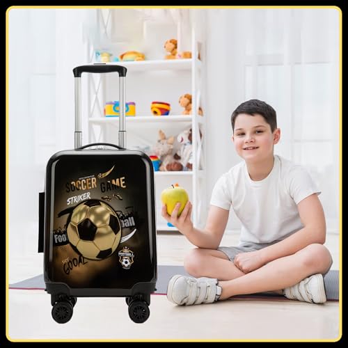 Inprof Kid's Luggage Set 3 Piece Suitcase Set 16" Hardside Luggage with Spinner Wheels Girls Boys Carry on Toddler Suitcase with Travel Duffle Bag Airline Approved - Image 5