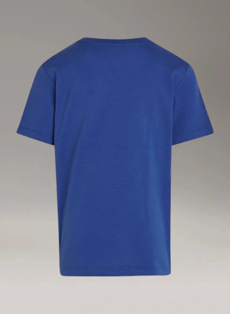 Calvin Klein Jeans Pigment Blue Unisex Logo T-shirt  | Best Price UAE