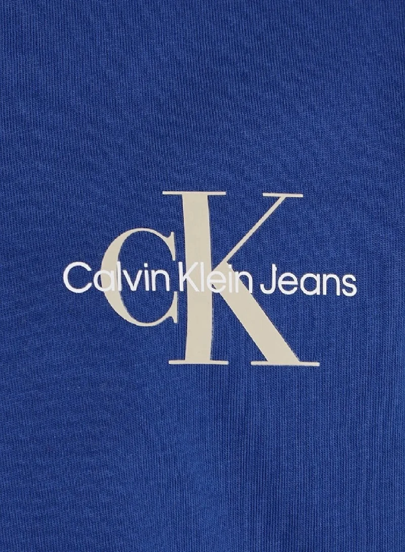 Calvin Klein Jeans Pigment Blue Unisex Logo T-shirt  | Best Price UAE