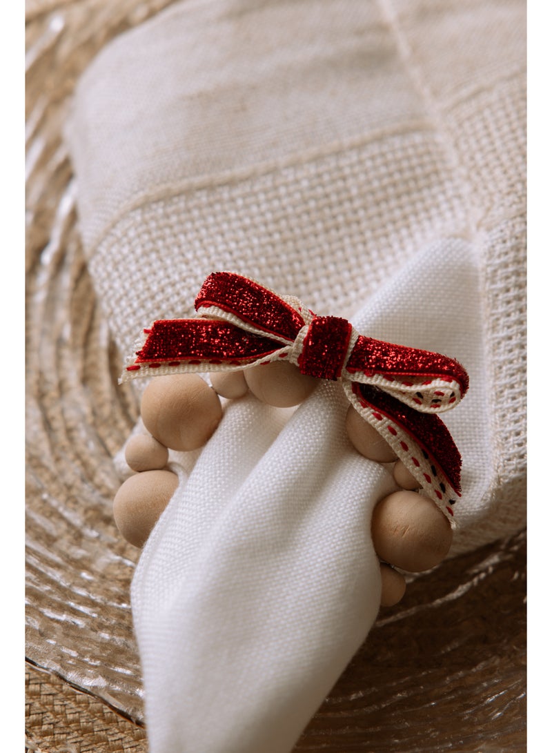 Words Co. Wood Bead Napkin Christmas Ornament - Image 3