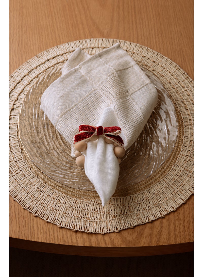Words Co. Wood Bead Napkin Christmas Ornament - Image 2