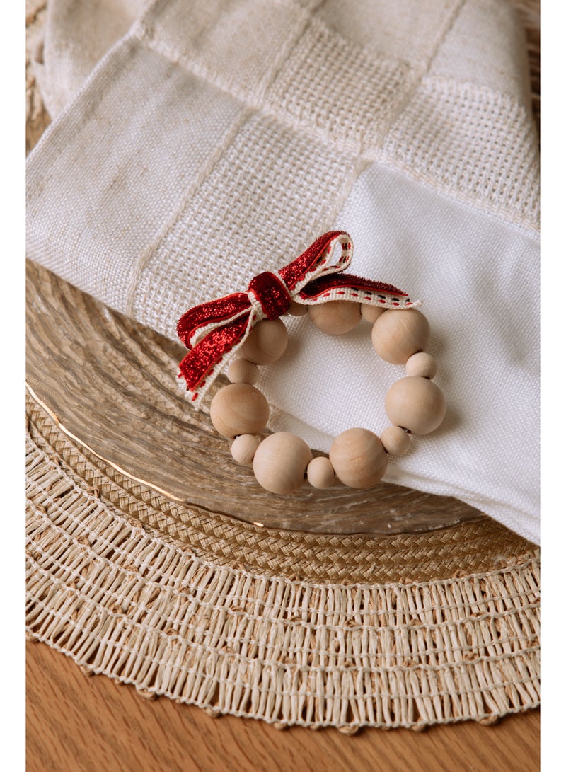 Words Co. Wood Bead Napkin Christmas Ornament - Image 1