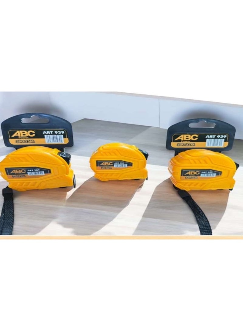 اي بي سي متر اصفر 5 متر – ABC موديل ART939 لقياس دقيق ومتين