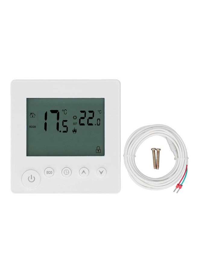 Thoraya Digital Thermostat 4500W High Power Electric Floor Heating Temperature Control Thermostat for Office Mall AC 90V to 240V White  - Image 1