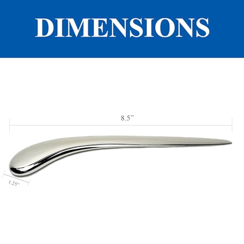 Natico Originals Non-Tarnishing Silver Contemporary Home and Office Desktop Letter Opener, Sleek Curved Edge Comfortable Grip, Paperweight (30-364) - Image 2