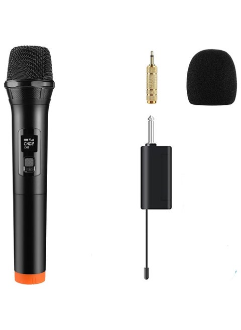 Wireless Microphone With Rechargeable  Receiver Cordless Handheld Mic System Excellent Sound For Meeting Karaoke Singing And Parties