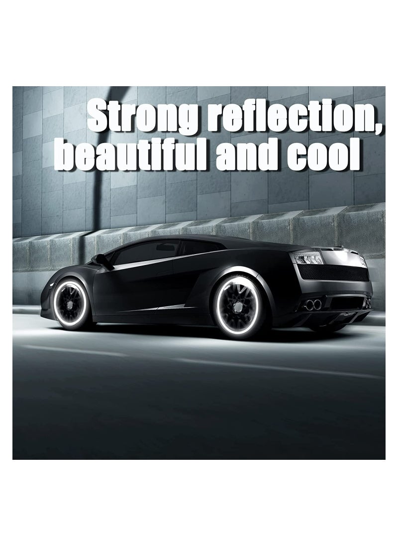 Excefore Reflective Car Wheel Rim Stickers 20pcs Night Safety Warning Car Stickers Anti-Scratch Reflective Stickers Car Motorcycle Wheel Safety Decorative Car Decals Universal for Car Vehicle Truck  - Image 2