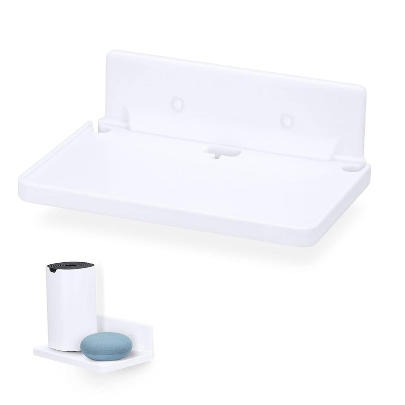 Brainwavz 8 Shelf Wall Mount for Speakers Security Cameras Baby Monitors Plants Toys More Floating Shelves Adhesive Screwin White - Image 1