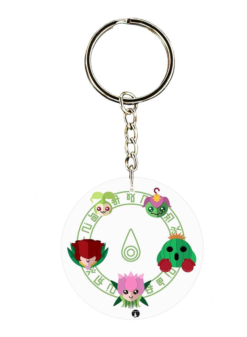 RKN Anime Digimon Double Side Printed Keychain