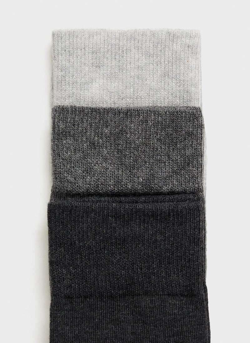 Mango Man Pack Of 3 Cotton Socks  - Image 3