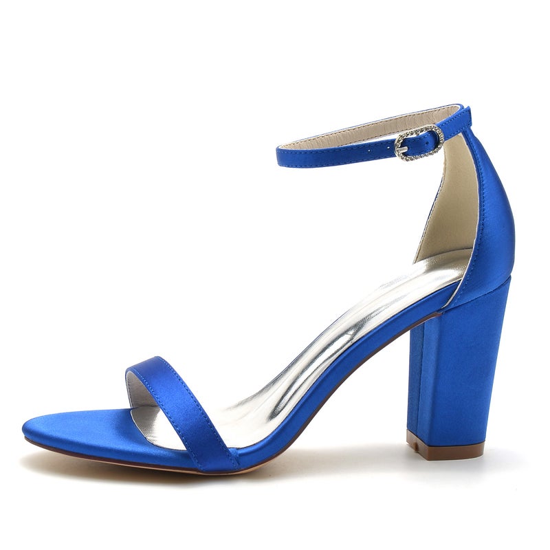 2025 Fashionable Simple Thick Heel One-Line Strap Wedding Sandals Bridal Shoes Bridesmaid Shoes Banquet Shoes 2022-3 - Image 5