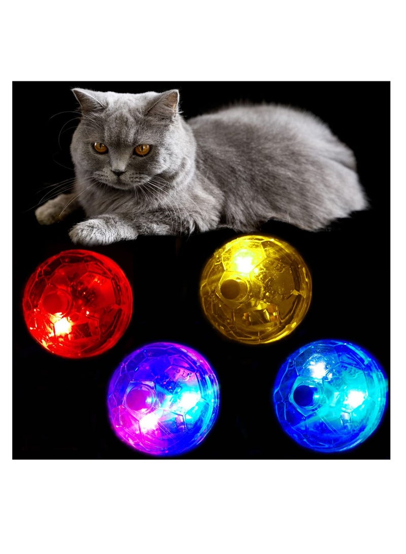 Excefore KASTWAVE LED Motion Activated Ghost Hunting Cat Ball Light Up Paranormal Investigate Cat Balls Interactive Fashion Lighted Glow Jumping Running Exercise Pet Ball Toys Pets Activity (4 Pieces) - Image 1