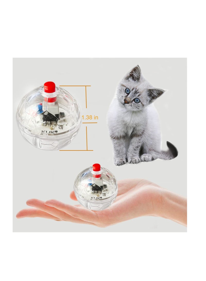 Excefore KASTWAVE LED Motion Activated Ghost Hunting Cat Ball Light Up Paranormal Investigate Cat Balls Interactive Fashion Lighted Glow Jumping Running Exercise Pet Ball Toys Pets Activity (4 Pieces) - Image 3