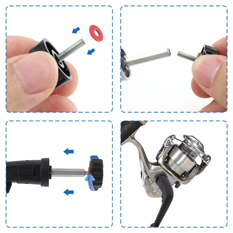 Cionyce 3 PCS Plastic Power Handle Fishing Reels Spinning Handle, Crank Rock Arm Rotary Knob Repair Parts for Fishing Replacement Parts - Image 3