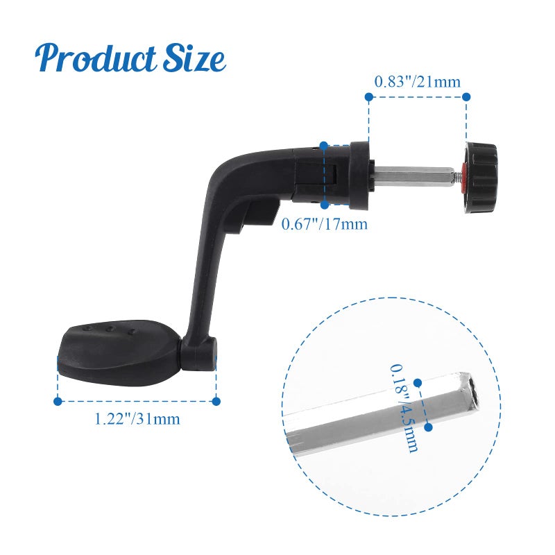 Cionyce 3 PCS Plastic Power Handle Fishing Reels Spinning Handle, Crank Rock Arm Rotary Knob Repair Parts for Fishing Replacement Parts - Image 2