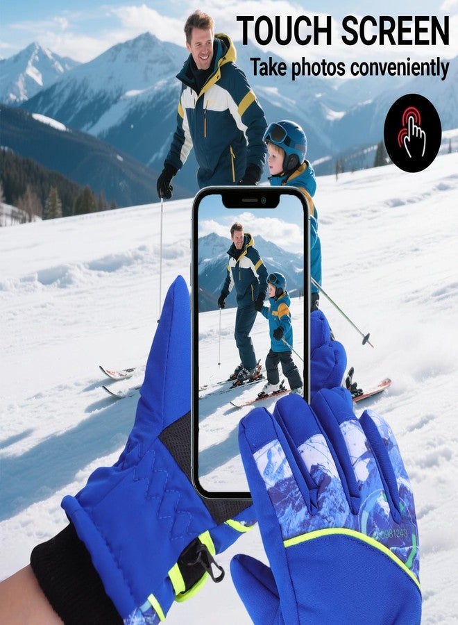 XuoAz Kids Waterproof Ski Snow Gloves - Winter Warm Mittens Non Slip Fleece Gloves for Boys Girls (for 4-8 Years) - Image 3