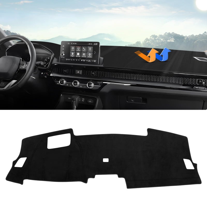 Autorder Dashboard Cover Mat for 2023 2024 2025 2026 Honda CRV CRV Accessories Dash Cover Upgrade Velvet Dash Mat Sunshade Glare UV Rays Protectorwith HUD