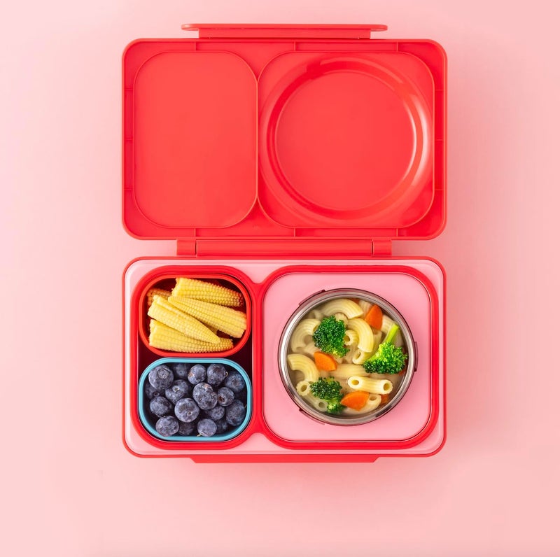 OmieBox UP (2 pack) Leakproof Dips Containers To Go, Salad Dressing Container, Condiment Container with Lids - Food Safe Silicone - 4.5 ounces (Pink/Teal) - Image 4