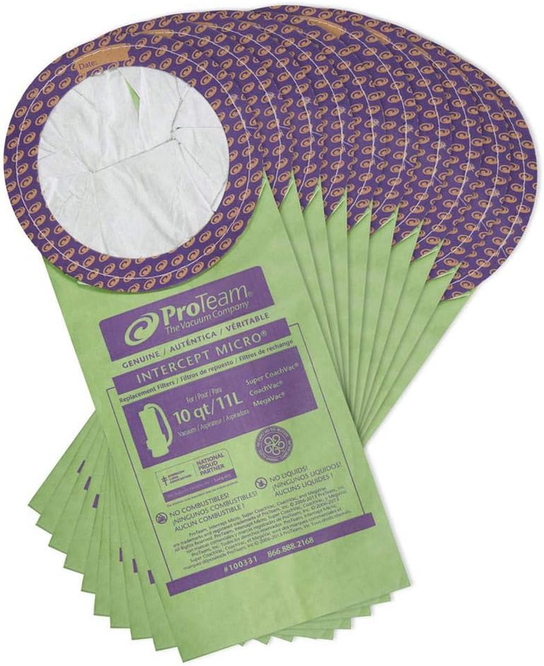 ProTeam 10 Quart Backpack Vacuum Bags - Image 1