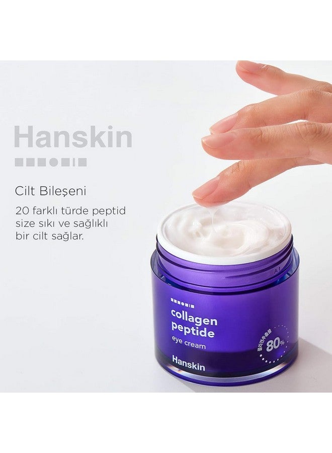 Hanskin Collagen Peptide Eye Cream (80Ml). Made With 80% Collagen Extract And 20% Peptide. Advanced Antiaging Formula To Repair Skin From Wrinkles And Fine Lines Around The Eyes. - Image 2