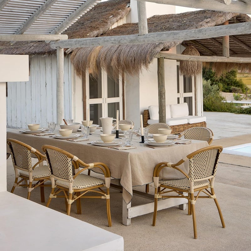 Costa Nova أطباق حساء باستا من حجر السيراميك كوسا نوفا 10 من مجموعة لؤلؤة كريمة آمنة للاستخدام في الميكروويف وغسالة الصحون وأدوات المائدة آمنة للطعام بجودة مطاعم - Image 2