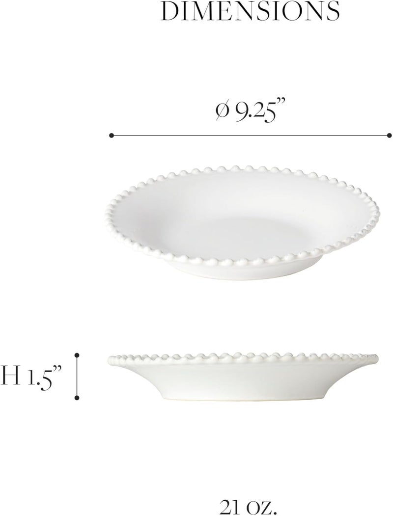 Costa Nova أطباق حساء باستا من حجر السيراميك كوسا نوفا 10 من مجموعة لؤلؤة كريمة آمنة للاستخدام في الميكروويف وغسالة الصحون وأدوات المائدة آمنة للطعام بجودة مطاعم - Image 3
