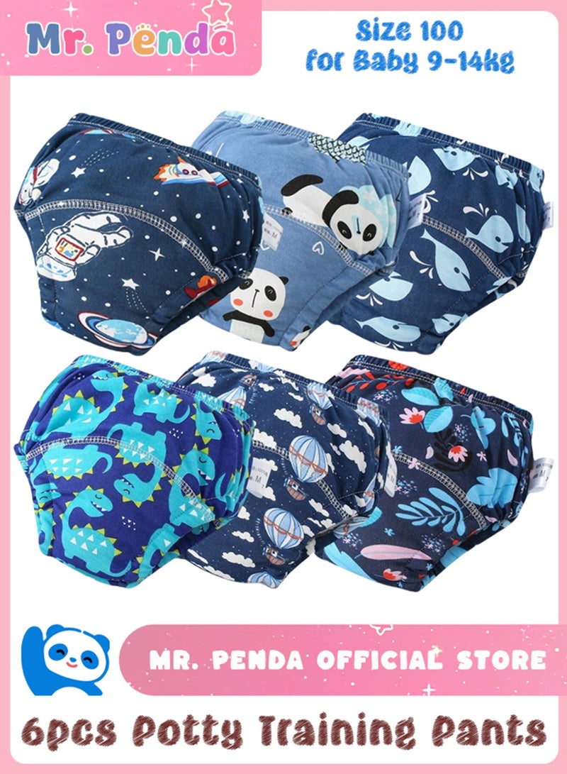 Mr. Penda 6 Pack Baby Potty Training Pants, Breathable Potty Training Underwear, Toddler Training Underwear for 0-3 Years Boy and Girls Strong Absorbent Cotton Training Pants - Image 1
