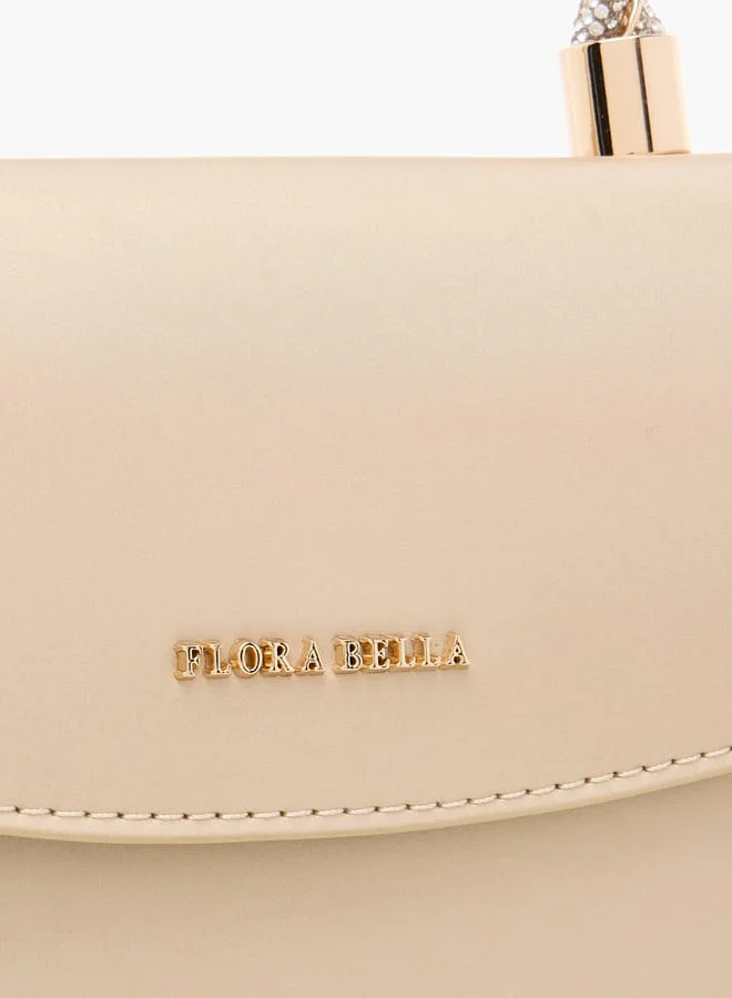 Flora Bella By Shoexpress Women Solid Satchel Bag with Detachable Strap and Magnetic Closure