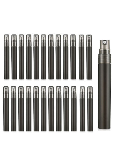 Spray Travel Perfume Bottles 10 ml Mini for Women Small Fine Mist Spray Bottles Portable Frosted Plastic Refillable Perfume Bottles Empty Atomizer Sample Containers for Essential Oils 25 Pcs