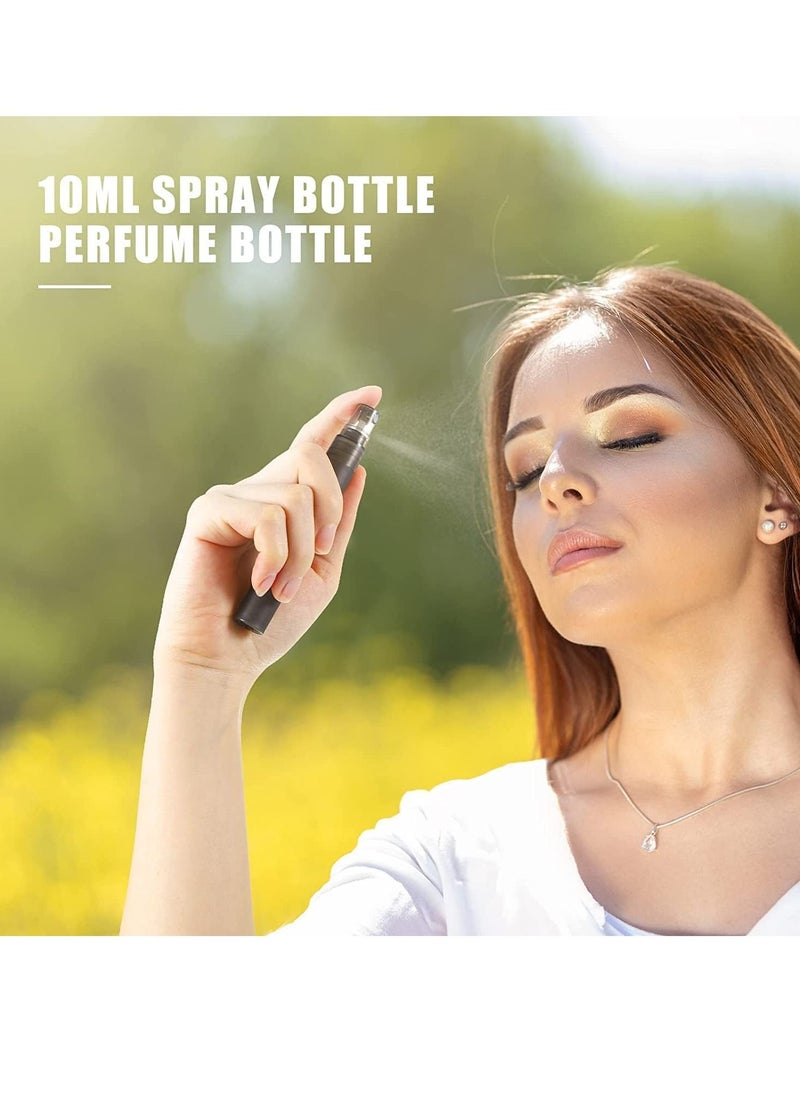 Spray Travel Perfume Bottles 10 ml Mini for Women Small Fine Mist Spray Bottles Portable Frosted Plastic Refillable Perfume Bottles Empty Atomizer Sample Containers for Essential Oils 25 Pcs