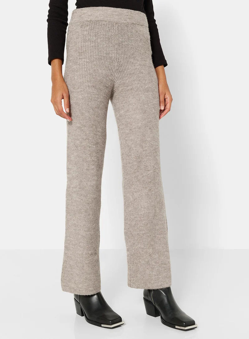 فيرو مودا Knit High Waist Wide Leg pants