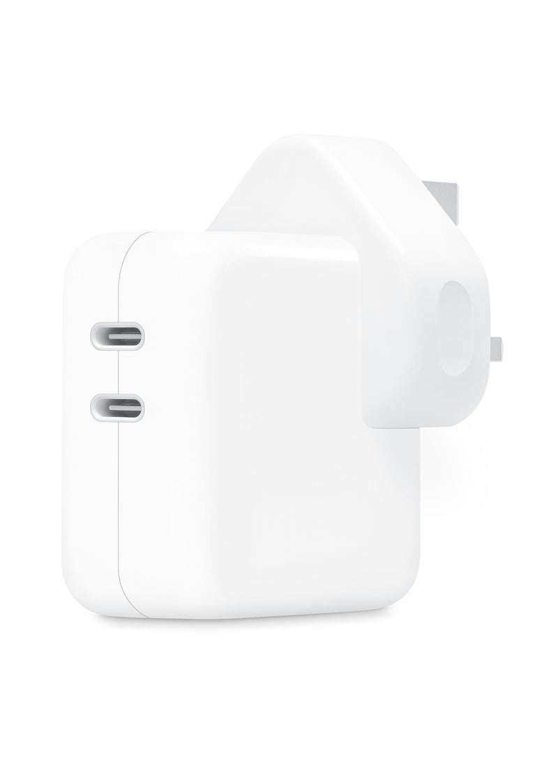 Apple 35W DUAL USB-C POWER ADAPTER-ZEE White - Image 1