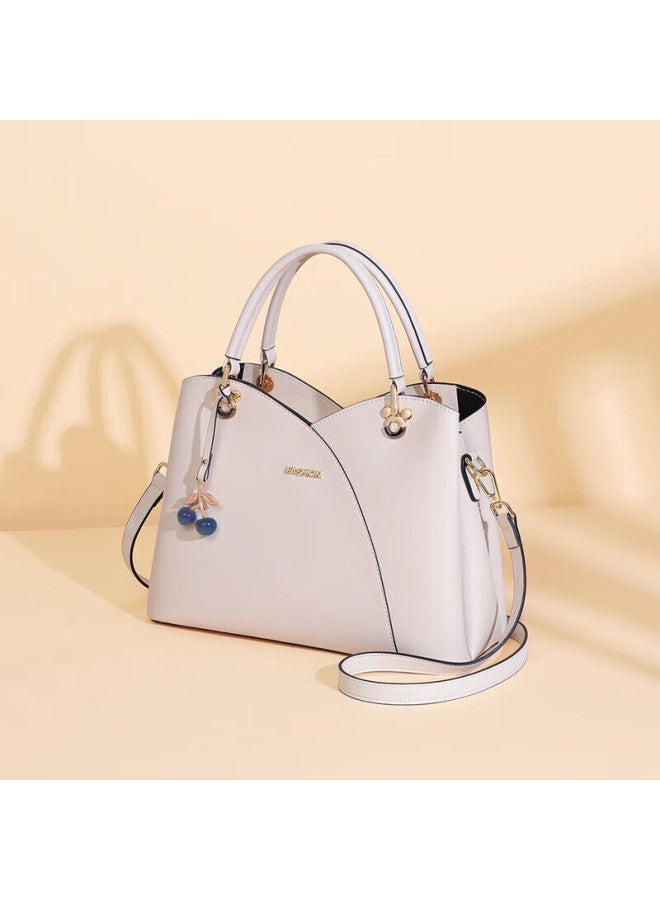 Viney Leather Handbag For Women, Tote Bag For Mothers, Middle-aged Crossbody Shoulder Bag, Practical And High-end Birthday And Mother's Day Gift - Image 1