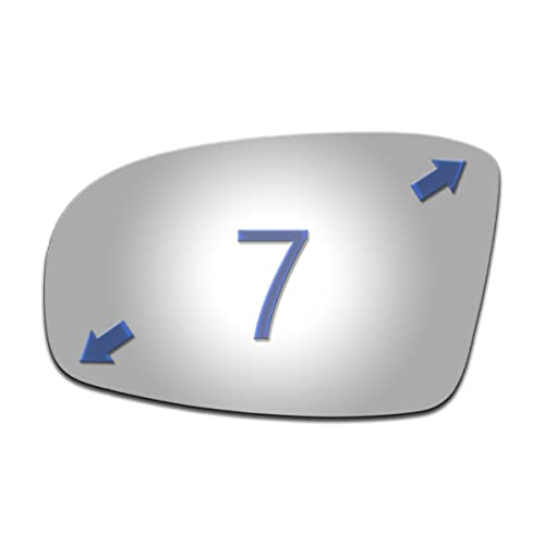 JZSUPER Mirror Glass fit for 2011 2012 TOYOTA AVALON Replacement Driver Side Flat Glass (Non Towing Mirror Glass) (Non Heated) - Image 2