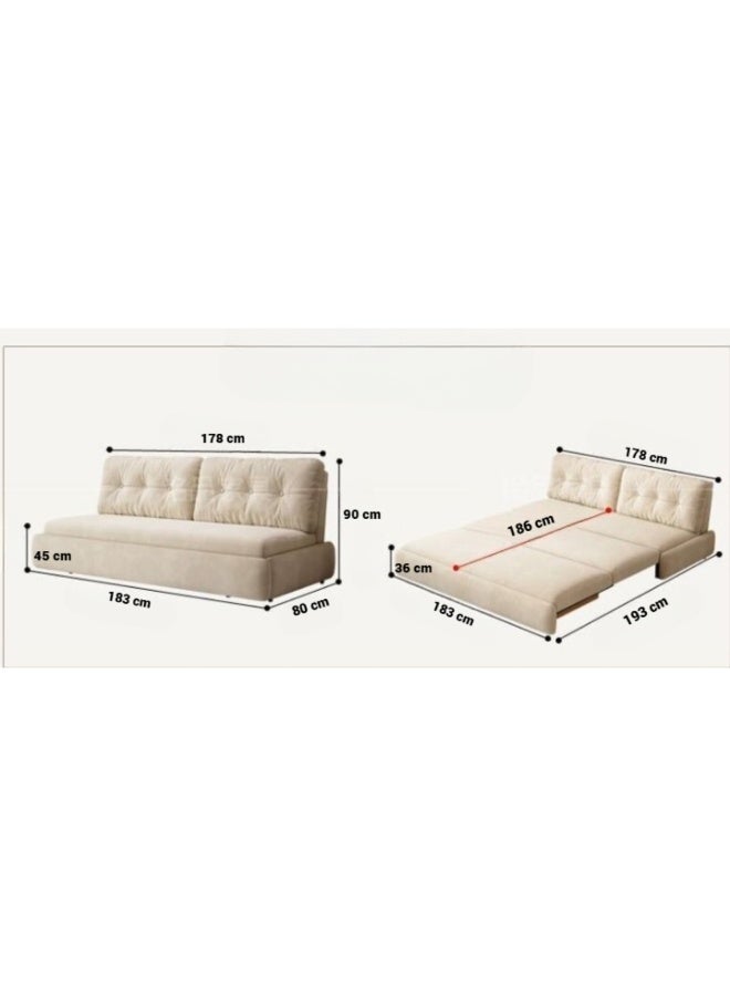 AWD Modern Pull-Out Sofa Bed with Soft Upholstery – Space-Saving Convertible Sofa for Living Room & Guest Room - Image 5