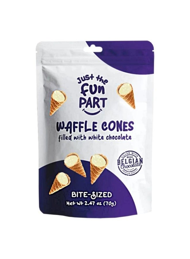 Waffle Cones, White Chocolate - 70g, Turkey