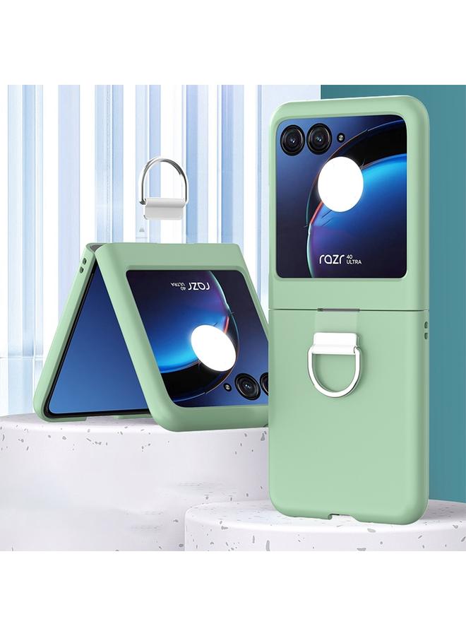 S-TOP Case For Motorola Razr 40 Ultra Skin Feel Silicone Foldable Phone Case with Ring - Image 1