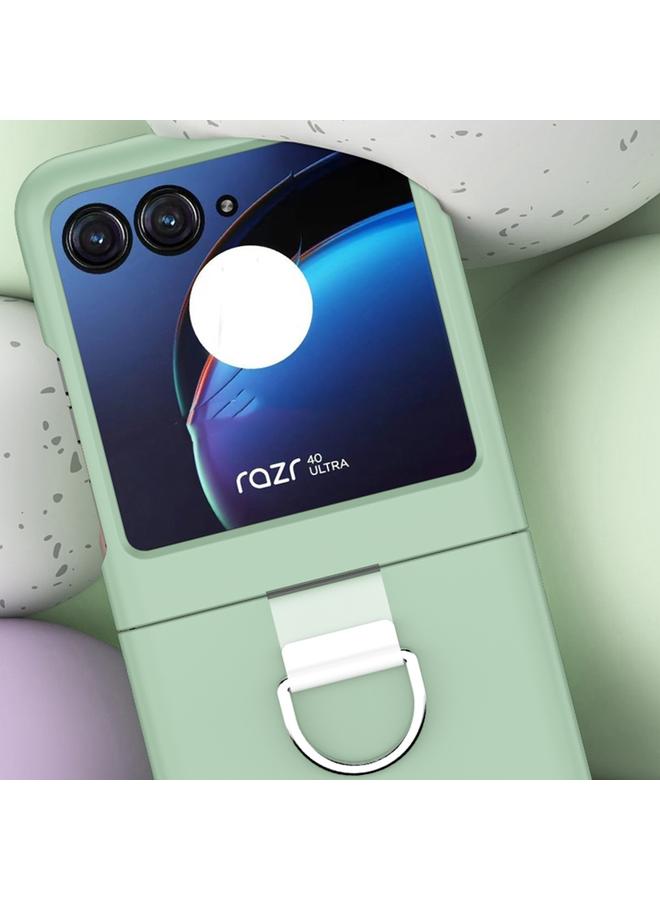 S-TOP Case For Motorola Razr 40 Ultra Skin Feel Silicone Foldable Phone Case with Ring - Image 3