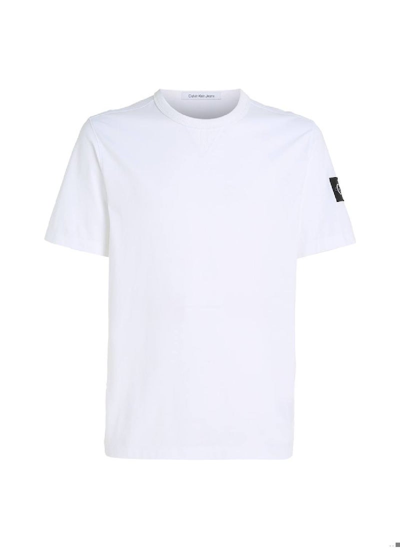 Calvin Klein Jeans Calvin Klein Jeans Men's T-Shirt - Regular Fit - Casual Tops - Cotton , White  - Image 2