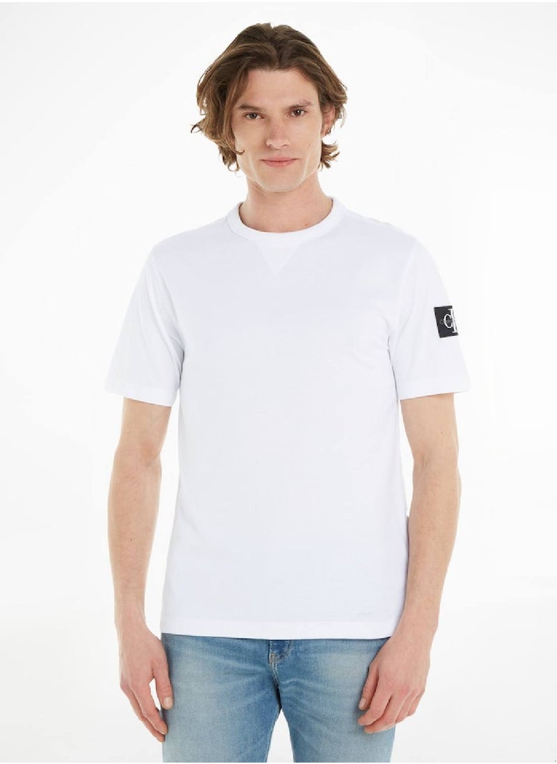 Calvin Klein Jeans Calvin Klein Jeans Men's T-Shirt - Regular Fit - Casual Tops - Cotton , White  - Image 1