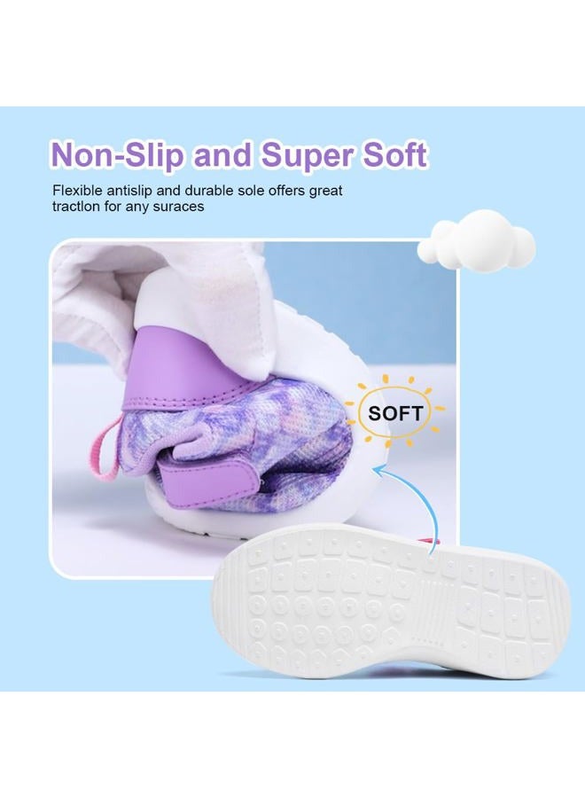 HIITAVE Toddler Girl Tennis Shoes Sneakers for Girls Breathable Sport Running/Walking Shoes Sneakers Tie Dye Purple Size 8 US Toddler - Image 4