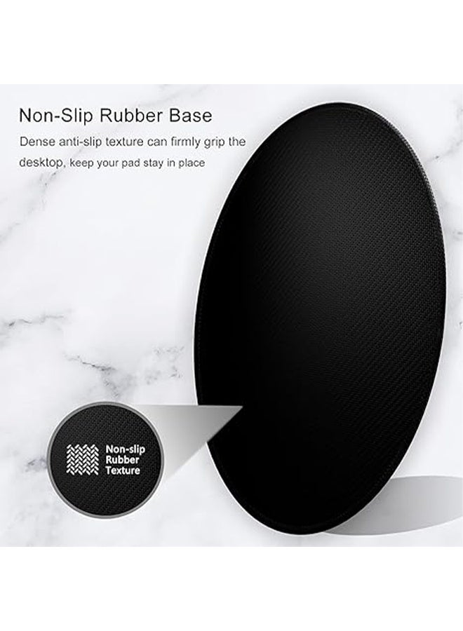 واي جيه وسادة فأرة دائرية، حصيرة فأرة مقاومة للانزلاق ومضادة للماء للمكتب والمنزل والألعاب والعمل (وردي) - Image 3