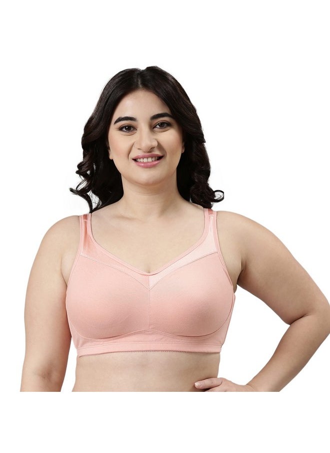 Enamor A112 Smooth Super Lift Classic Full Support Bra - Stretch Cotton, Non-Padded, Wirefree & Full Coverage Peach Blush - pzsku/ZF8A8EAF497C77C642FEDZ/45/_/1740982775/4e627c9a-e3be-4186-adc7-f02226f49618