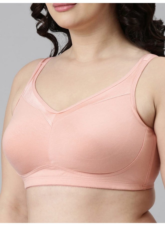 Enamor A112 Smooth Super Lift Classic Full Support Bra - Stretch Cotton, Non-Padded, Wirefree & Full Coverage Peach Blush - pzsku/ZF8A8EAF497C77C642FEDZ/45/_/1740982776/7fe7927d-071e-4e28-808f-c41f37f52c36