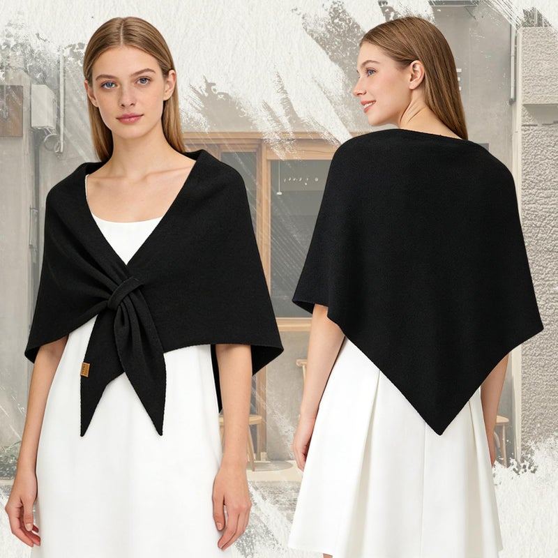 Ladiery Pashmina Shawl Wrap for Women, Lightweight Triangle Wrap for Spring and Fall, Elevate Your Daily Casual Outfits - Image 2