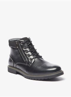 Lee Cooper Men's Solid Chukka Boots with Zip Closure  - Image 1