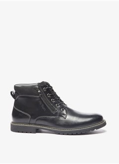 Lee Cooper Men's Solid Chukka Boots with Zip Closure  - Image 3