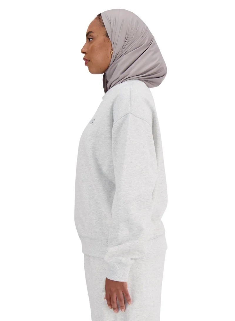 New Balance grey Athletics French Terry Sweatshirt for Women | Best Price UAE