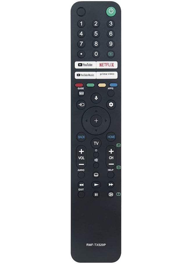 erorex - Rmf Tx520P 1 009 954 11 Voice Remote Control Compatible With Sony Bravia Lcd Tv Kd 43X80J Kd 50X80J Kd 55X80J Kd 55X85J Kd 65X80J Kd 65X85J Xr 55X90J Xr 65A80J Xr 65X90J Xr 77A80J - Image 1